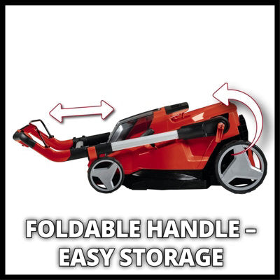 Einhell 42cm Cordless Lawnmower 36V Rotary With 2x 5.2Ah Batteries And Charger Power X-Change 50L Grass Box - RASARRO 36/42